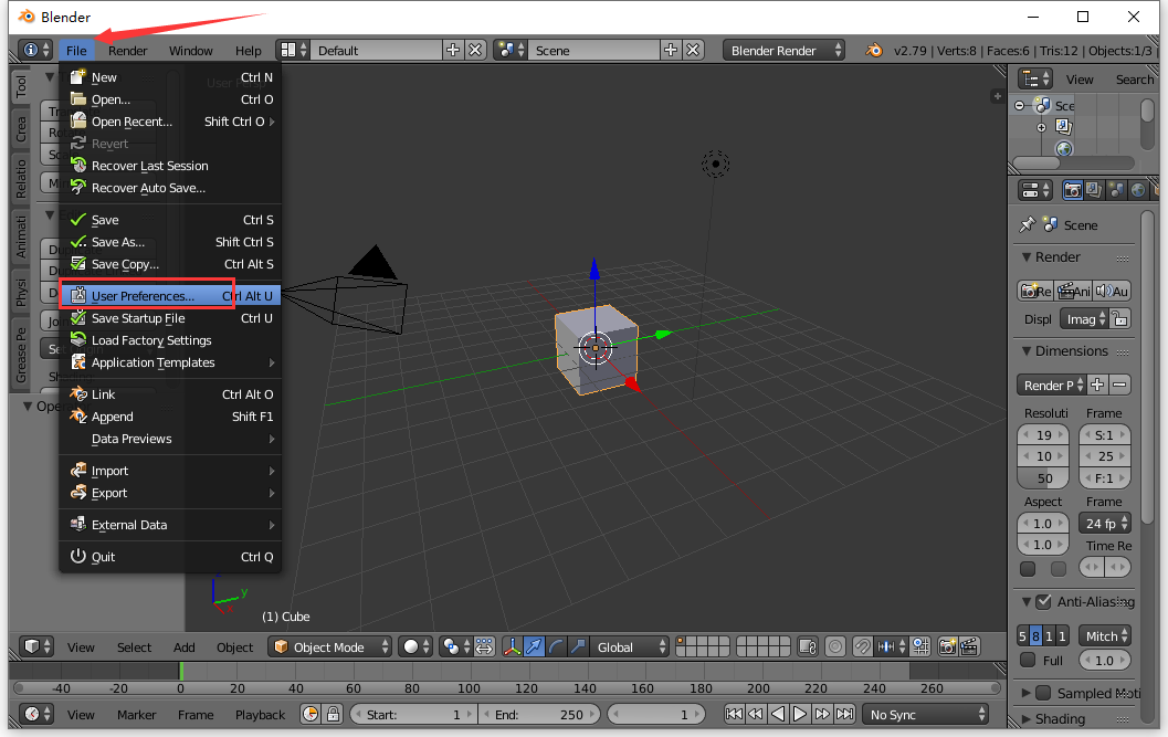 Blender如何设置为中文 Blender语音设置教程