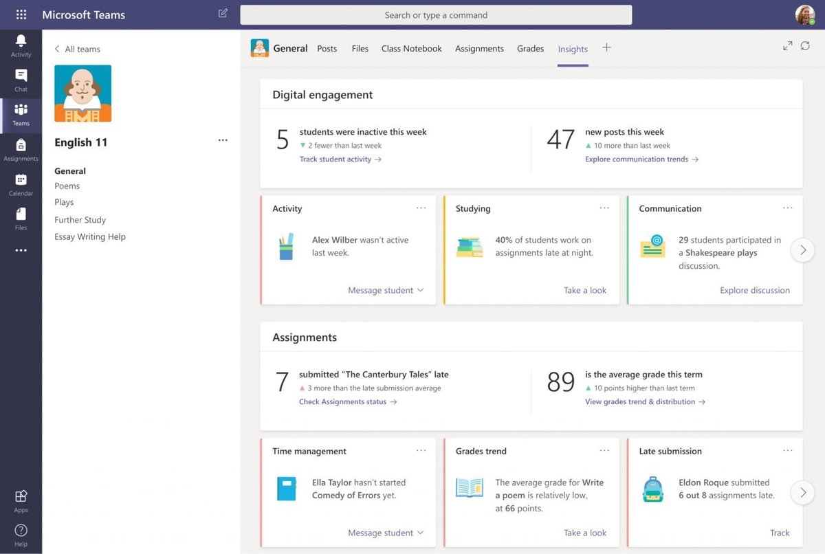 Microsoft Teams for Education借助7x7扬声器网格和更深入的分析为秋季做好准备(1)