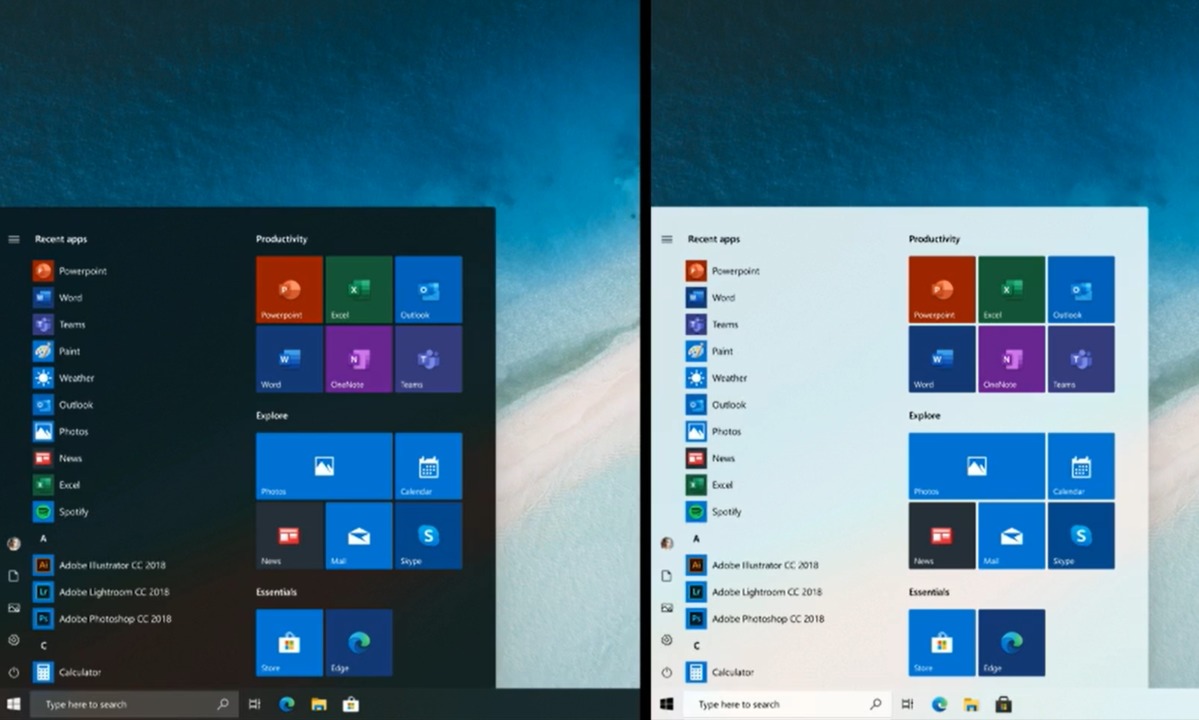微软显示未来Windows 10的“开始”菜单基于图标而非Live Tiles(1)
