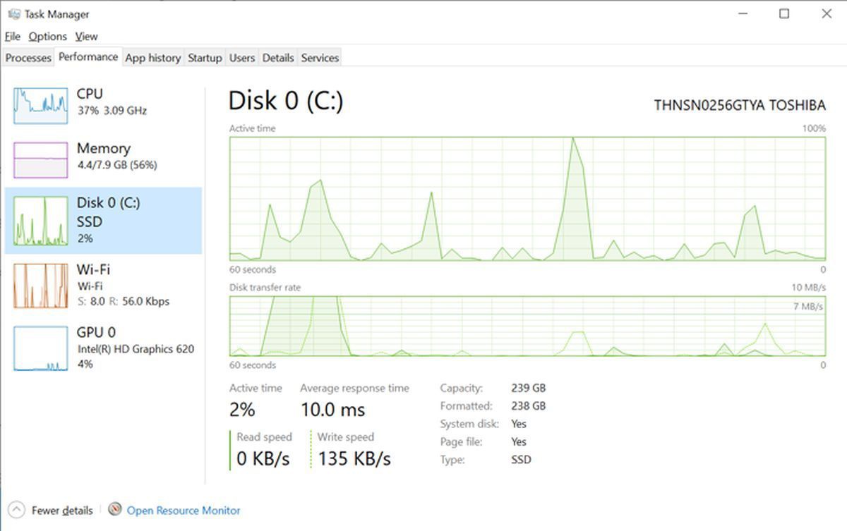 Windows 10最新的Insider预览为任务管理器提供了简单，出色的存储增强功能(1)