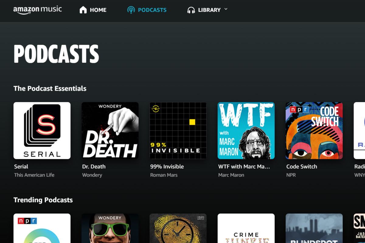 Amazon Music推出免费播客，采用Spotify