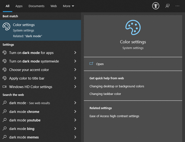Windows 10：微软表示，这个新的深色主题提供了最新的预览功能
