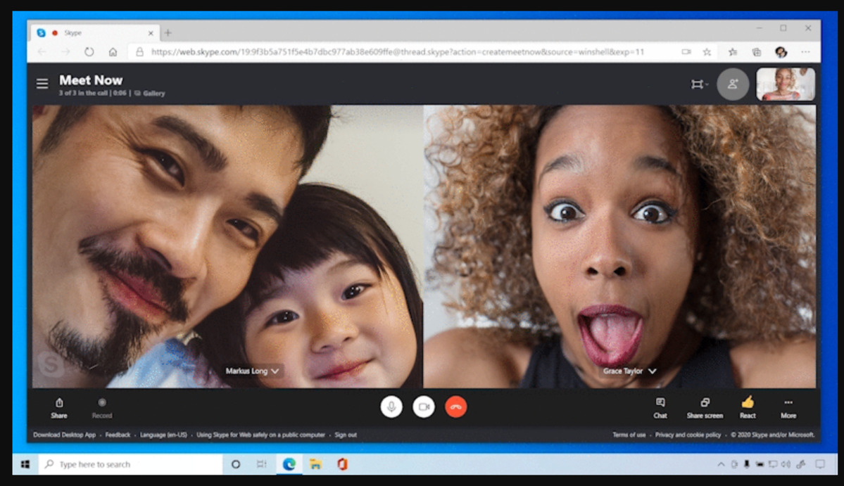 微软正在测试Windows 10任务栏中的Skype立即开会按钮(1)