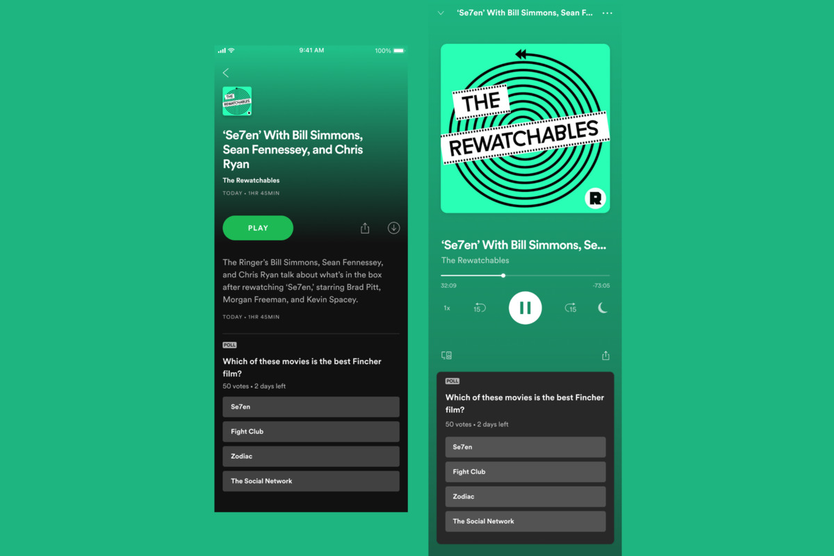 Spotify开始测试应用内民意调查的播客片段