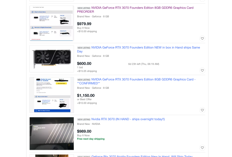 Nvidia的RTX 3070图形卡发布再次令人失望(6)