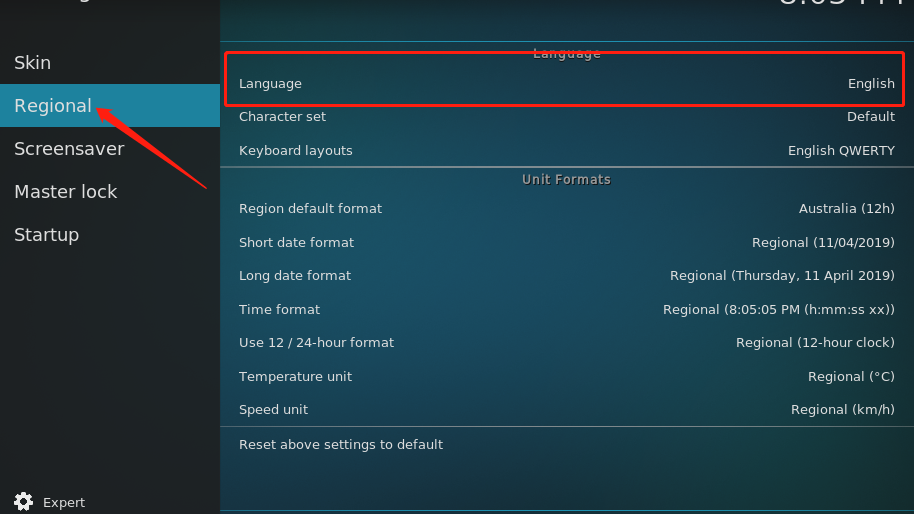 kodi18设置中文(4)