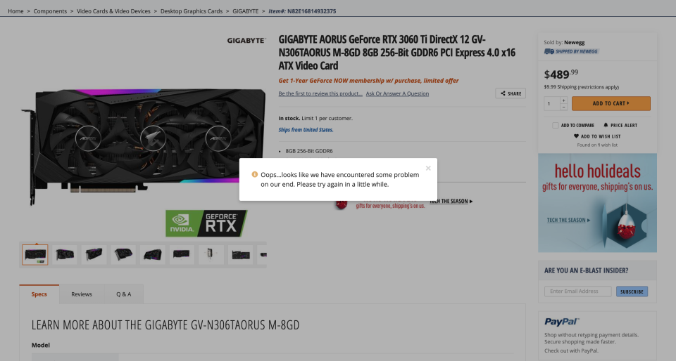 Nvidia的RTX 3060 Ti推出又是令人失望的(1)