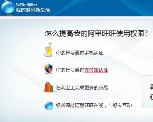 怎么认证阿里旺旺(2)