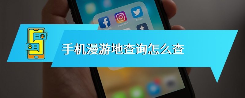 手机漫游地查询怎么查