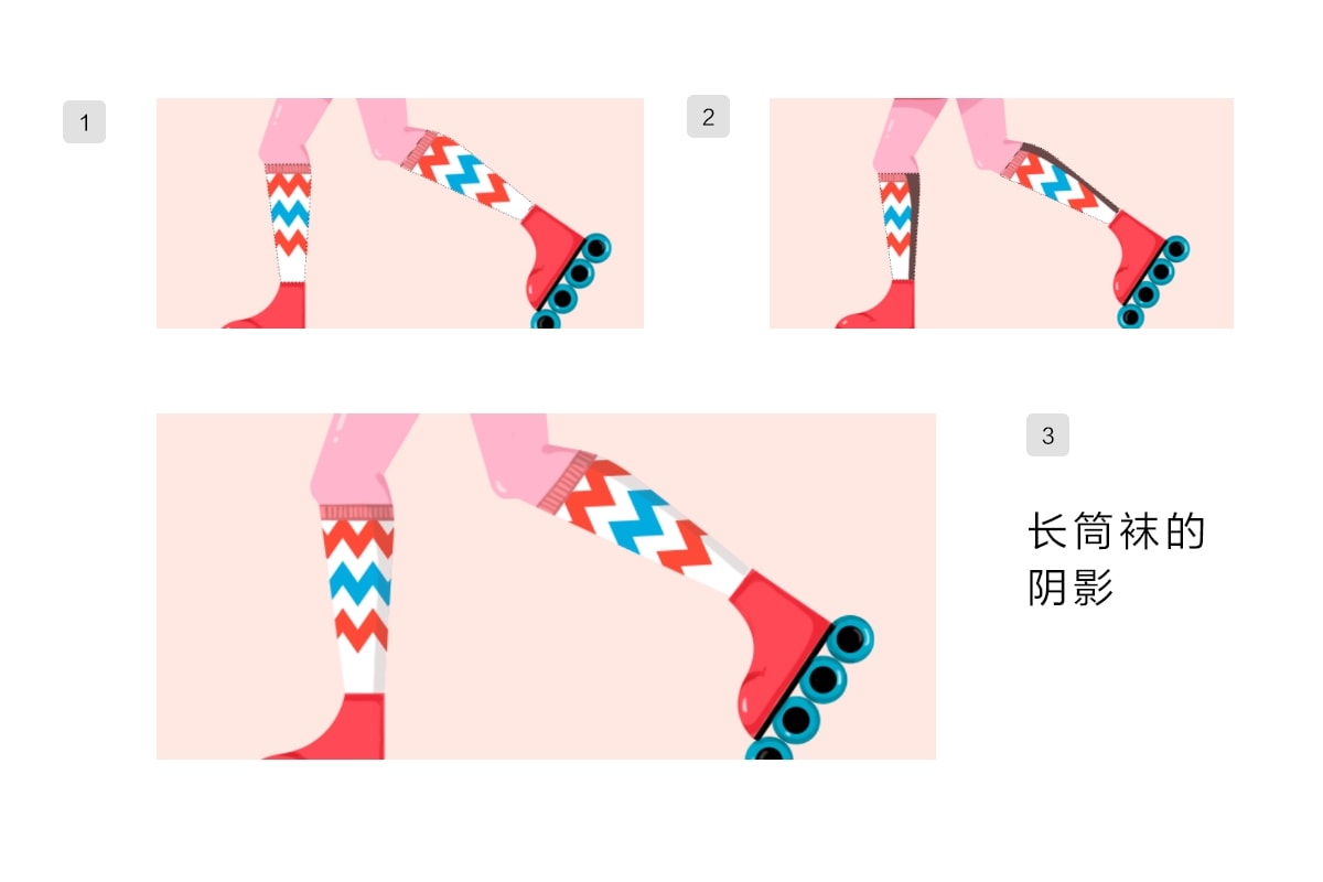 AI怎么绘制扁平滑轮少女(30)