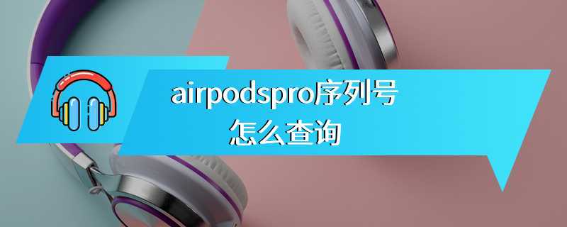 airpodspro序列号怎么查询