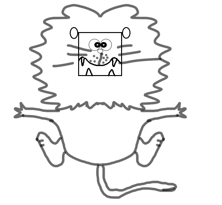 如何把小狮子用ps软件画(6)