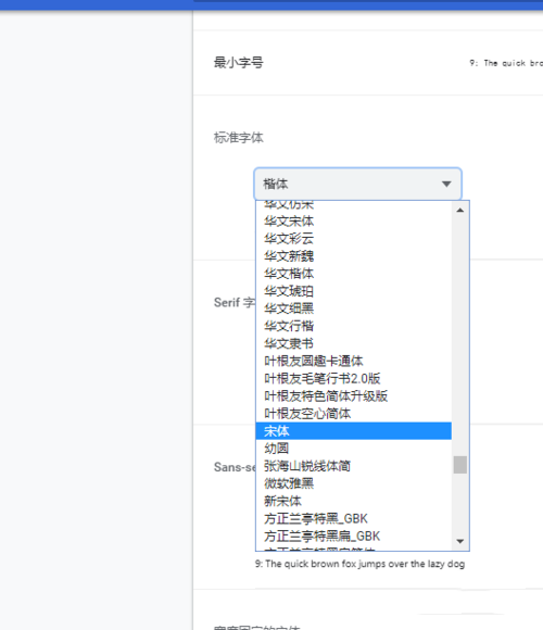 怎么设置谷歌浏览器的字体(6)