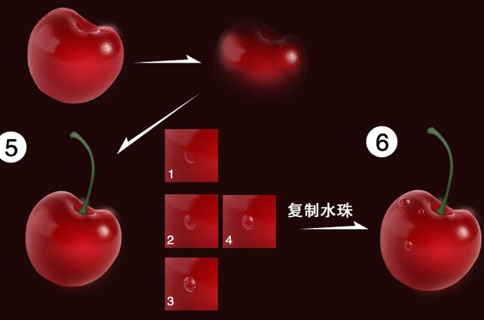 ps如何制作​樱桃(2)