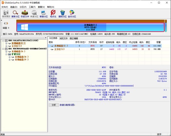 DiskGenius Pro汉化绿色版-DiskGenius Pro(硬盘修复工具)下载 v5.1.0.653中文版