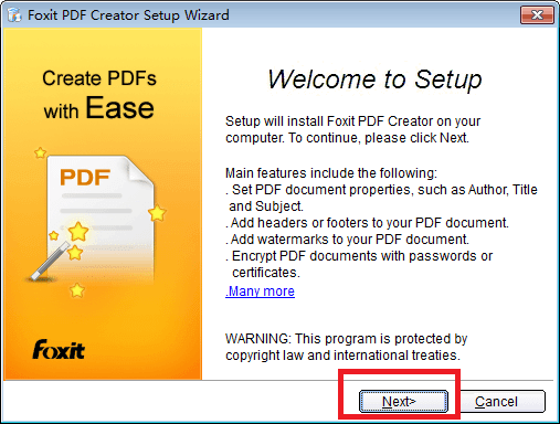 Foxit PDF Creator v3.1.0.1210