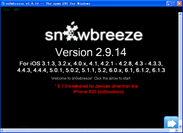 sn0wbreeze V2.9.14 汉化版