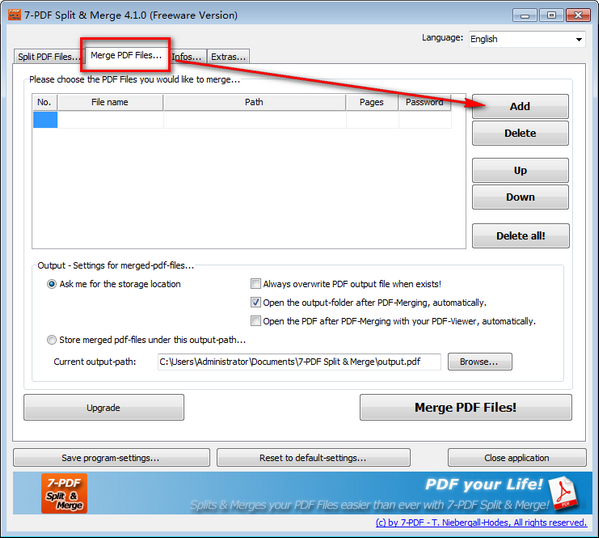 7-PDF Split & Merge(PDF分割合并工具) v4.1.0免费版