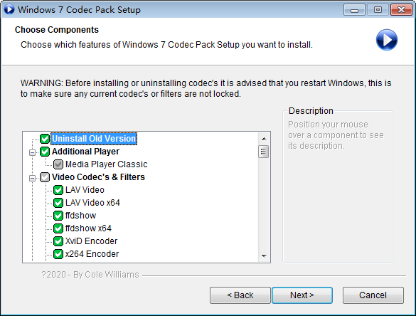 Windows 7 Codec Pack(Win7视频解码器) v4.2.7官方版
