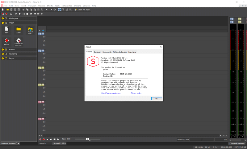 MAGIX SOUND FORGE Audio Studio(附补丁)v14.0.84 