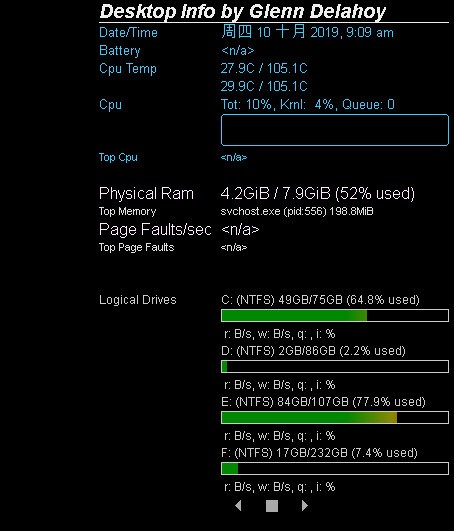 Desktop Info(桌面系统信息)下载 v2.8.0绿色版  