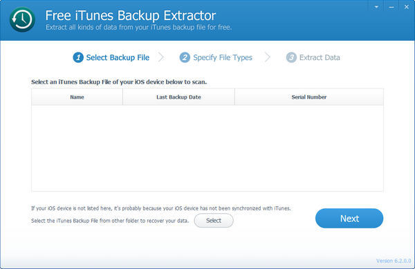 Free iTunes Backup Extractor(iTunes数据提取器) v6.2.0.0官方版
