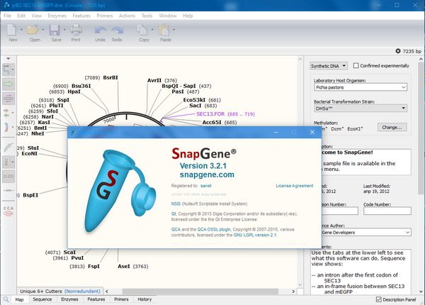 GSL Biotech SnapGene(分子生物学软件)下载 v5.1.5.0免费版  