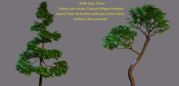 Maya灌木丛树干动画生成插件Gumroad Easy Treezv2.0 免费版