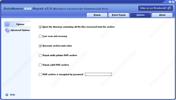 DataNumen RAR Repair(RAR文件修复工具)下载 v2.9.0免费版  (1)
