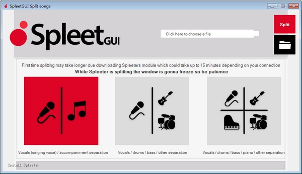 SpleeterGUI(音轨AI分离软件)下载 v2.8免费版  