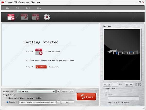 Tipard PDF Converter Platinum(PDF转换器) v3.3.22官方版