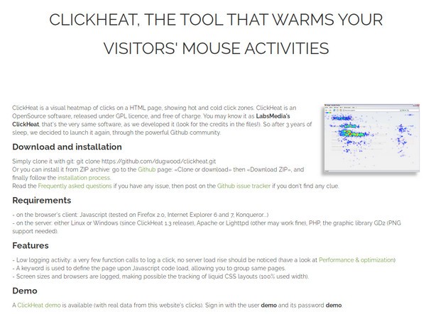 ClickHeat(HTML页面点击热图)