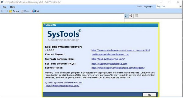 SysTools VMware Recovery(VM虚拟机数据恢复) v8.0.0官方版