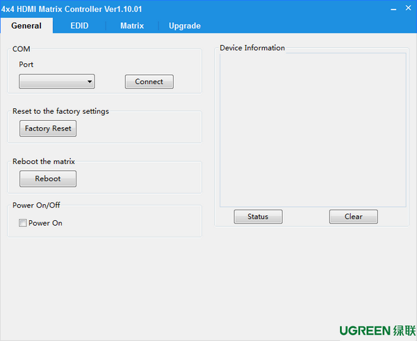 4x4 HDMI Matrix Controller(绿联HDMI矩阵软件)v1.0.8.0 官方版