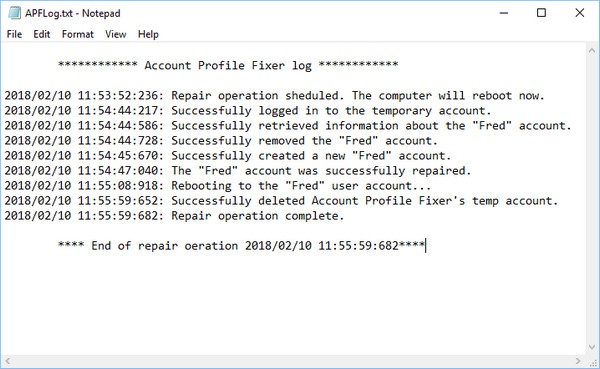 Account Profile Fixer(帐户设定档修复工具)下载 v1.5.0.0官方版  (2)
