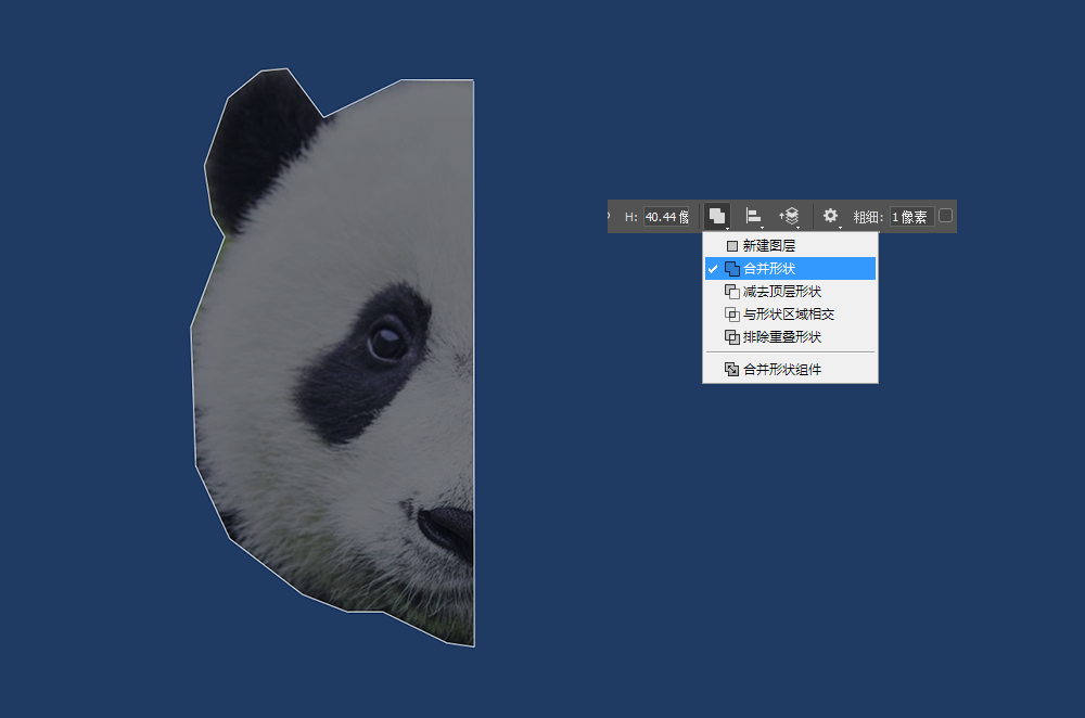 低多边形熊猫头像ps(1)