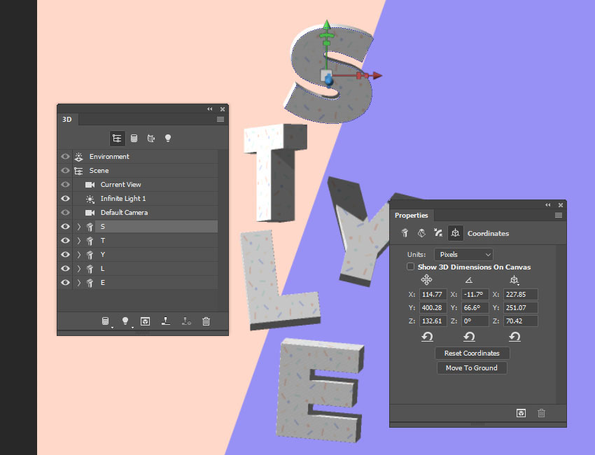 ps创建的3d字体怎么更改文本(30)