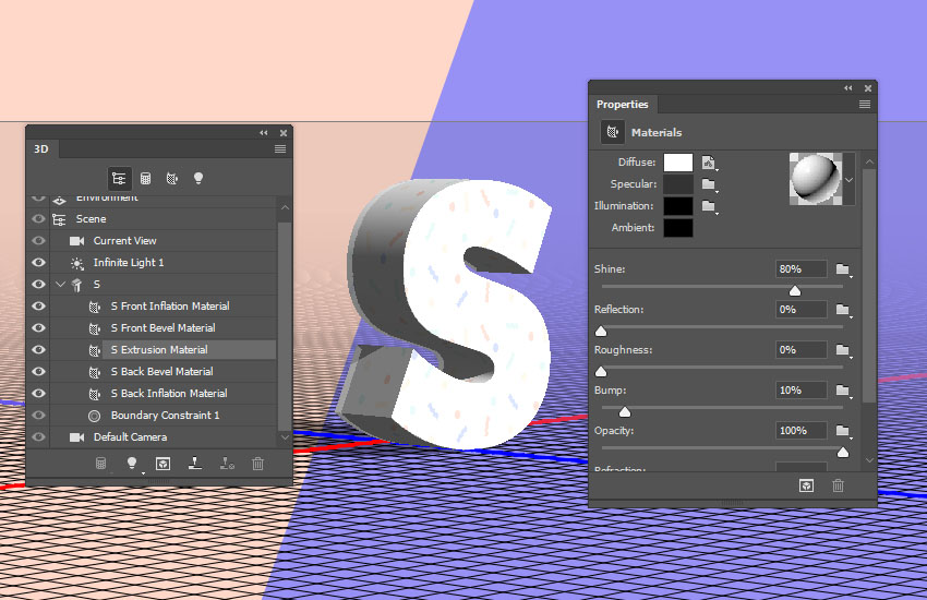 ps创建的3d字体怎么更改文本(23)