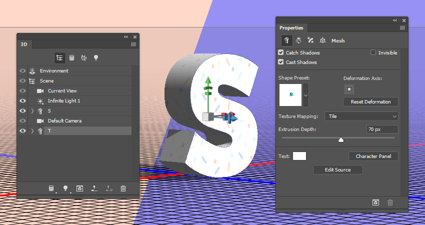 ps创建的3d字体怎么更改文本(25)