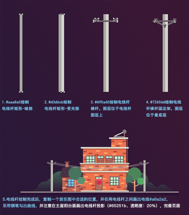 扁平房子用ps怎么画(11)