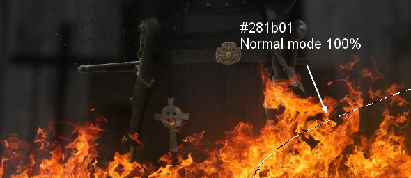 ps合成烈火中消失的中世纪武士(20)