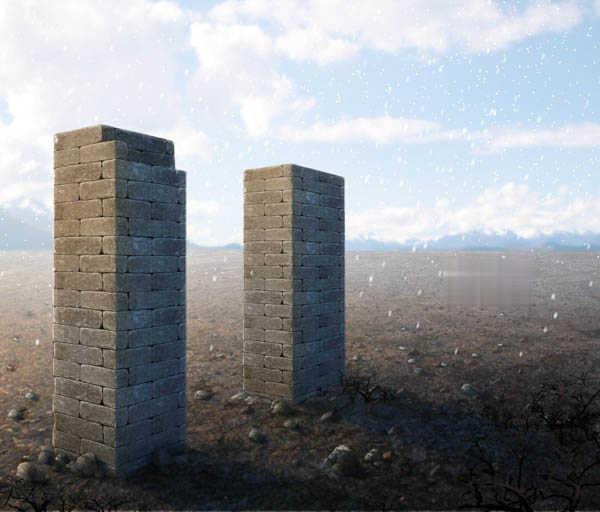 PS怎么利用画笔及滤镜为图片增加冰雹效果(6)