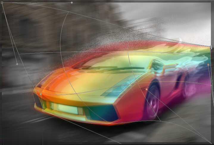 PS制作炫酷火焰跑车特效(33)