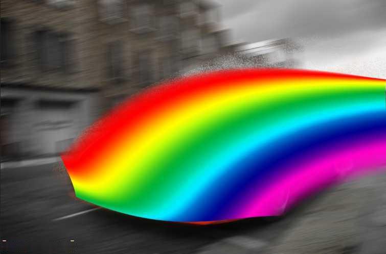 PS制作炫酷火焰跑车特效(34)