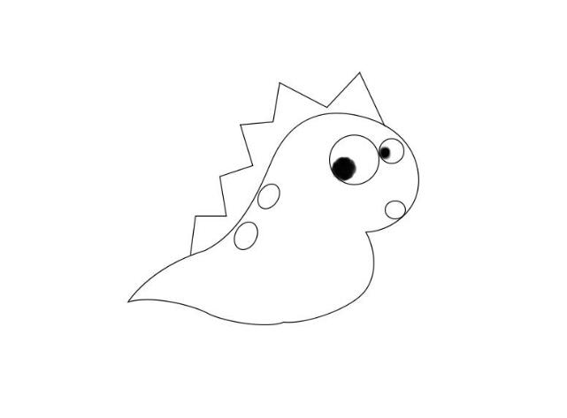 ps如何画小恐龙简笔画(6)