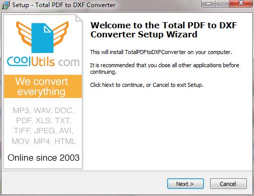 Total PDF to DXF Converter