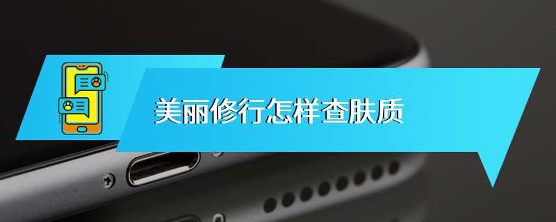 美丽修行怎样查肤质