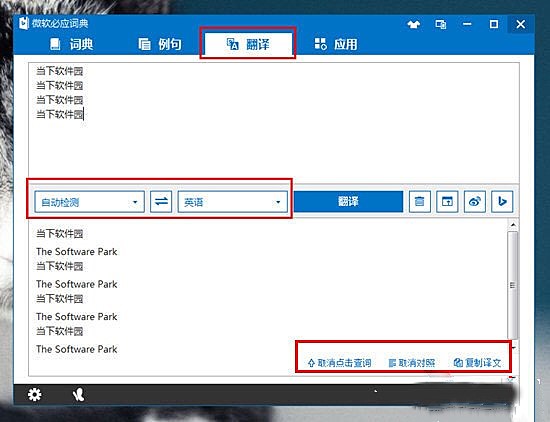 必应词典怎样翻译整段句子
