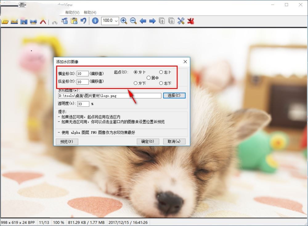 irfanview如何给图片加水印(6)