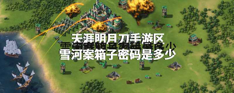 天涯明月刀手游区雪河案箱子密码是多少